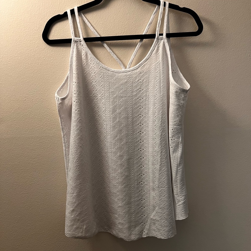 Chic White Eyelet Camisole